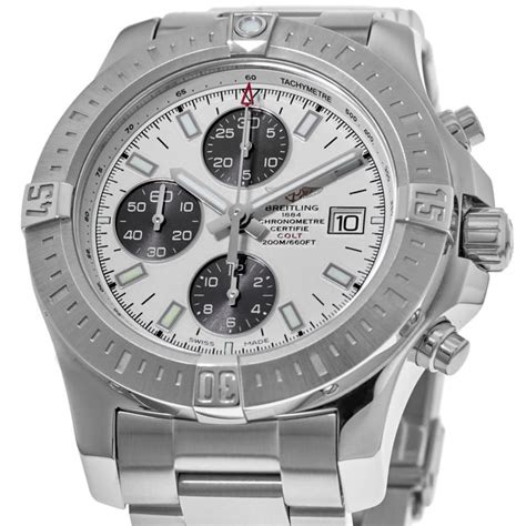 breitling a13388111g1a1|A13388111G1A1 New Breitling Colt Silver Dial Men's Watch.